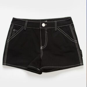 Black Women's FULL TILT Carpenter Twill Girls Shorts Sz M